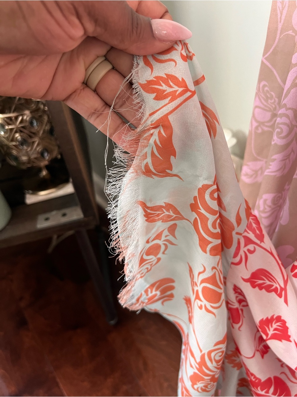 P9. Rosevelvet Floral Ruffle Maxi Dress - Picture 3 of 3